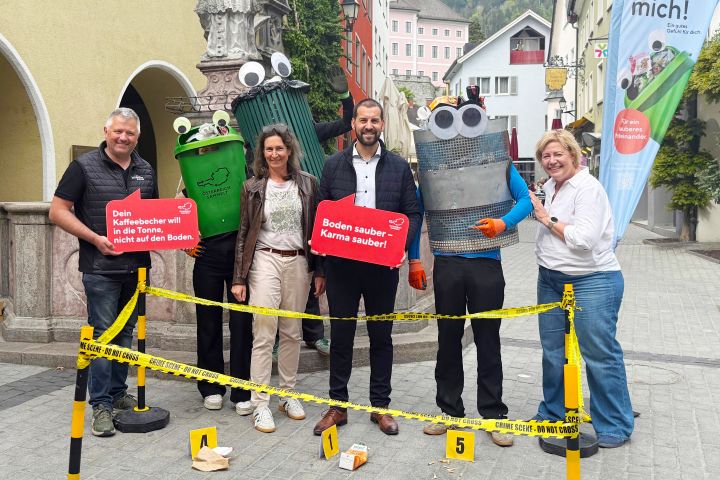 Trashbusters in Bludenz im Einsatz gegen Littering